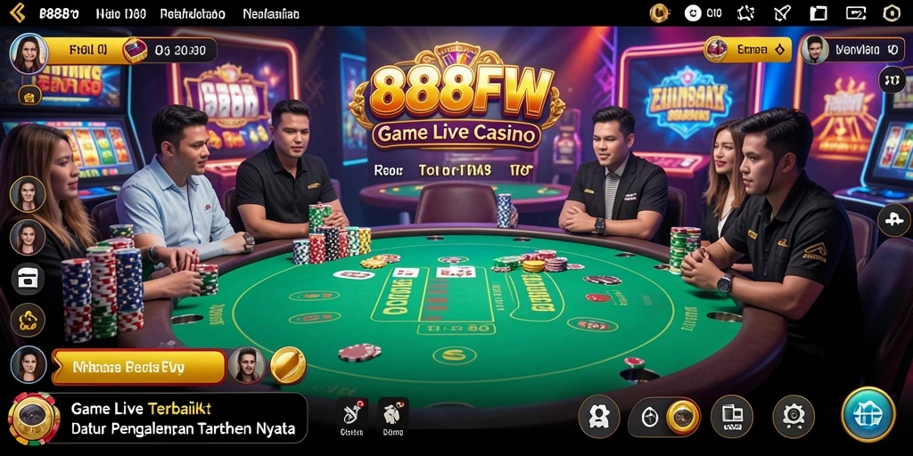 Tampilan gameplay Live Casino yang menarik dan interaktif.