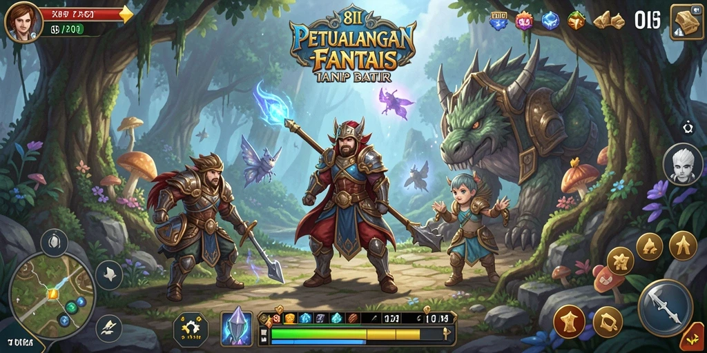 Screenshot utama 8II menampilkan aksi RPG yang mendebarkan.