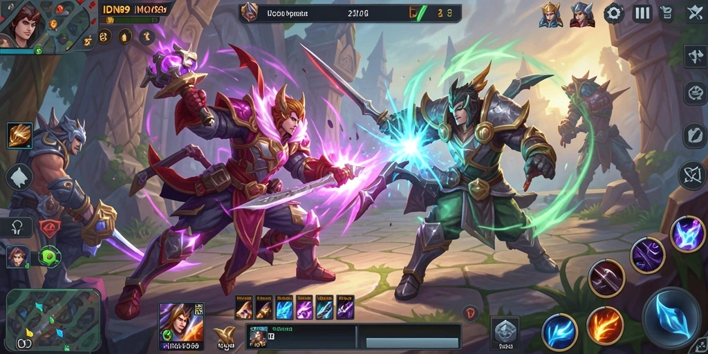Screenshot menampilkan aksi seru gameplay MOBA IDN89.