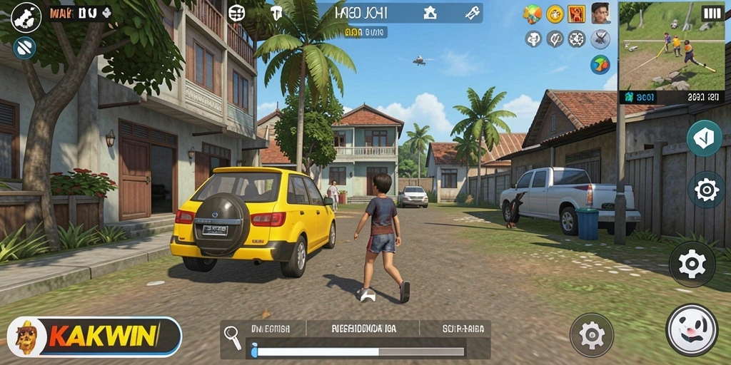 Gameplay menarik dan realistis di KAKWIN dengan berbagai aktivitas.