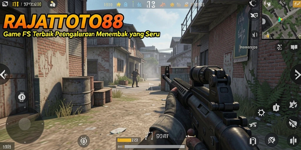 Screenshot gameplay RAJATOTO88 dengan aksi tembak-menembak yang seru.