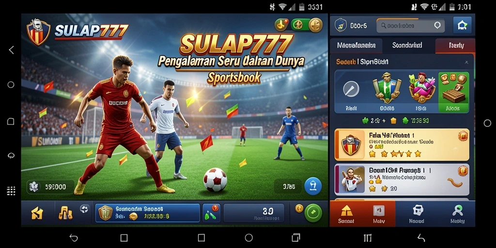 Tampilan utama gameplay SULAP777 dengan berbagai opsi taruhan olahraga.