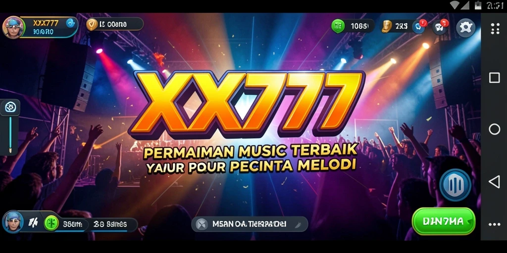 Tampilan gameplay seru di XXX777 dengan musik yang menghibur.
